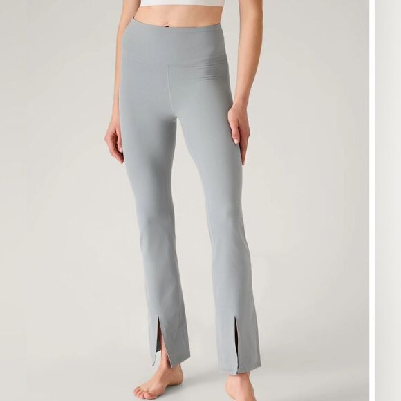NWT Athleta Elation Split Flare Pant Storm Cloud Large Petite